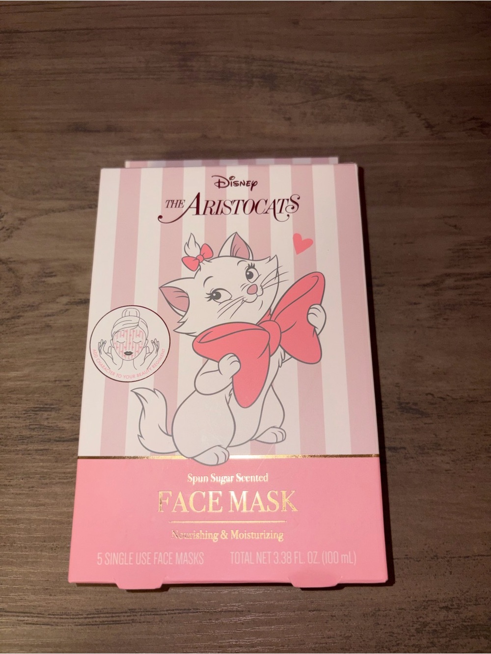🆕💜 Disney Aristocats Marie Face Mask Set (5 Pack) Pink Sheet Masks
